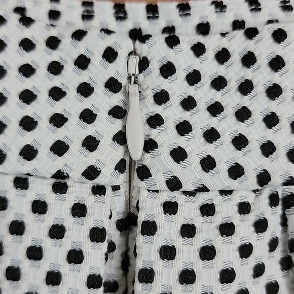 Rachel Zoe Black and White Dots Pleated Mini Skirt with Pockets 8 - Picture 7 of 15